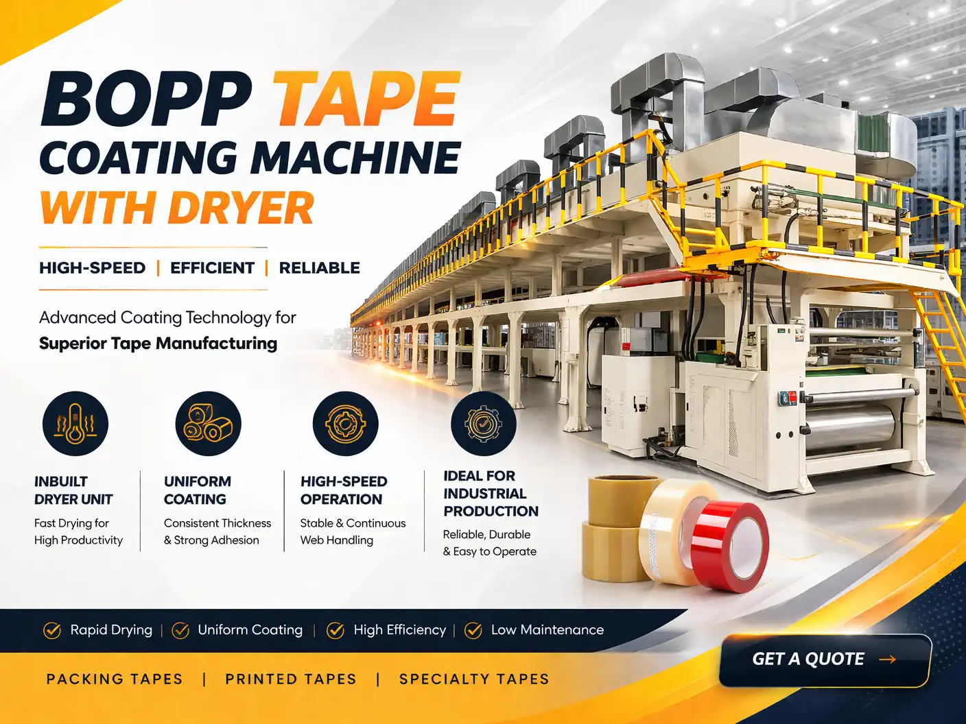 BOPP Tape Coating Machine with Dryer Feature Image