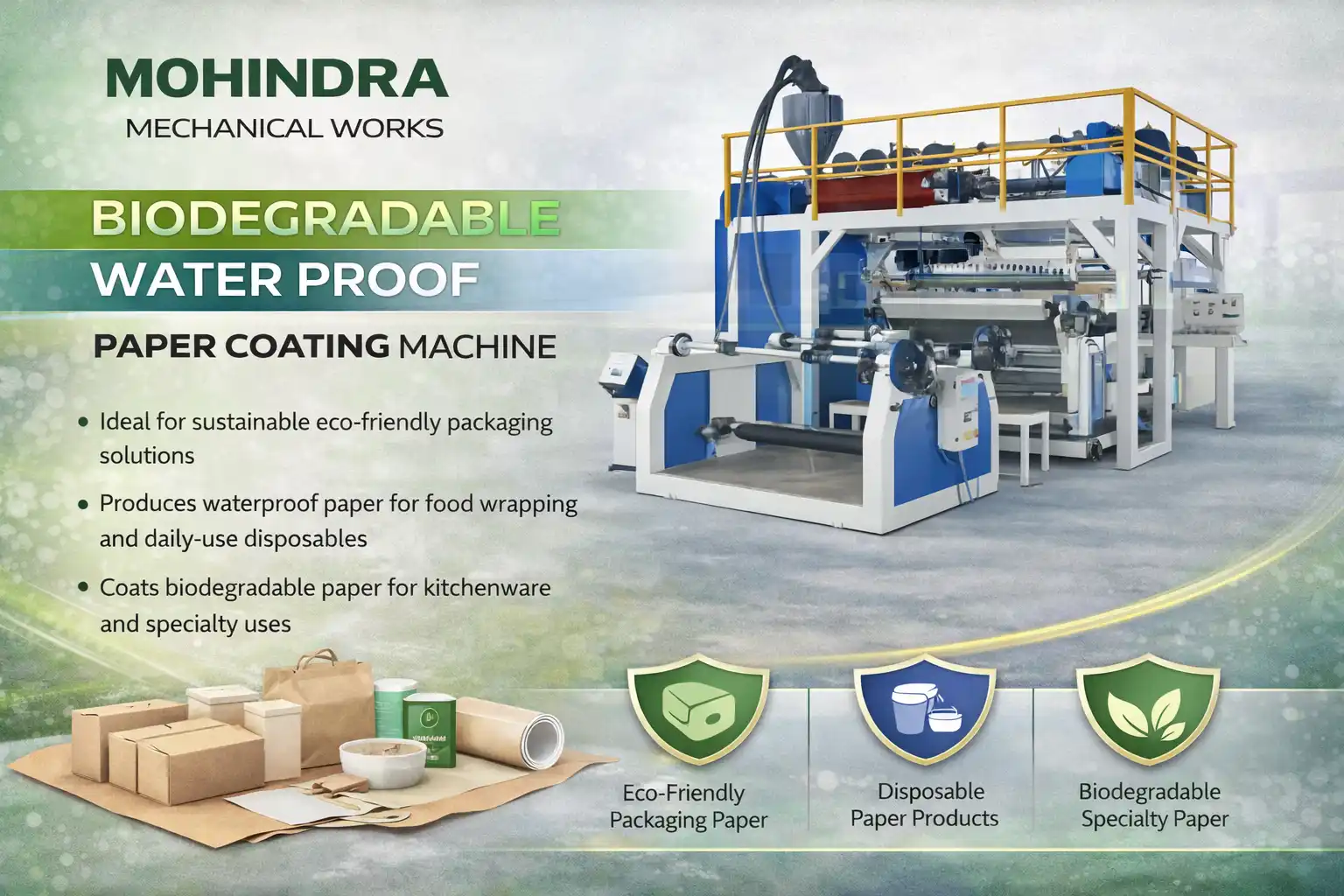 Biodegradable Water Proof Paper Coating Machine Feature Image