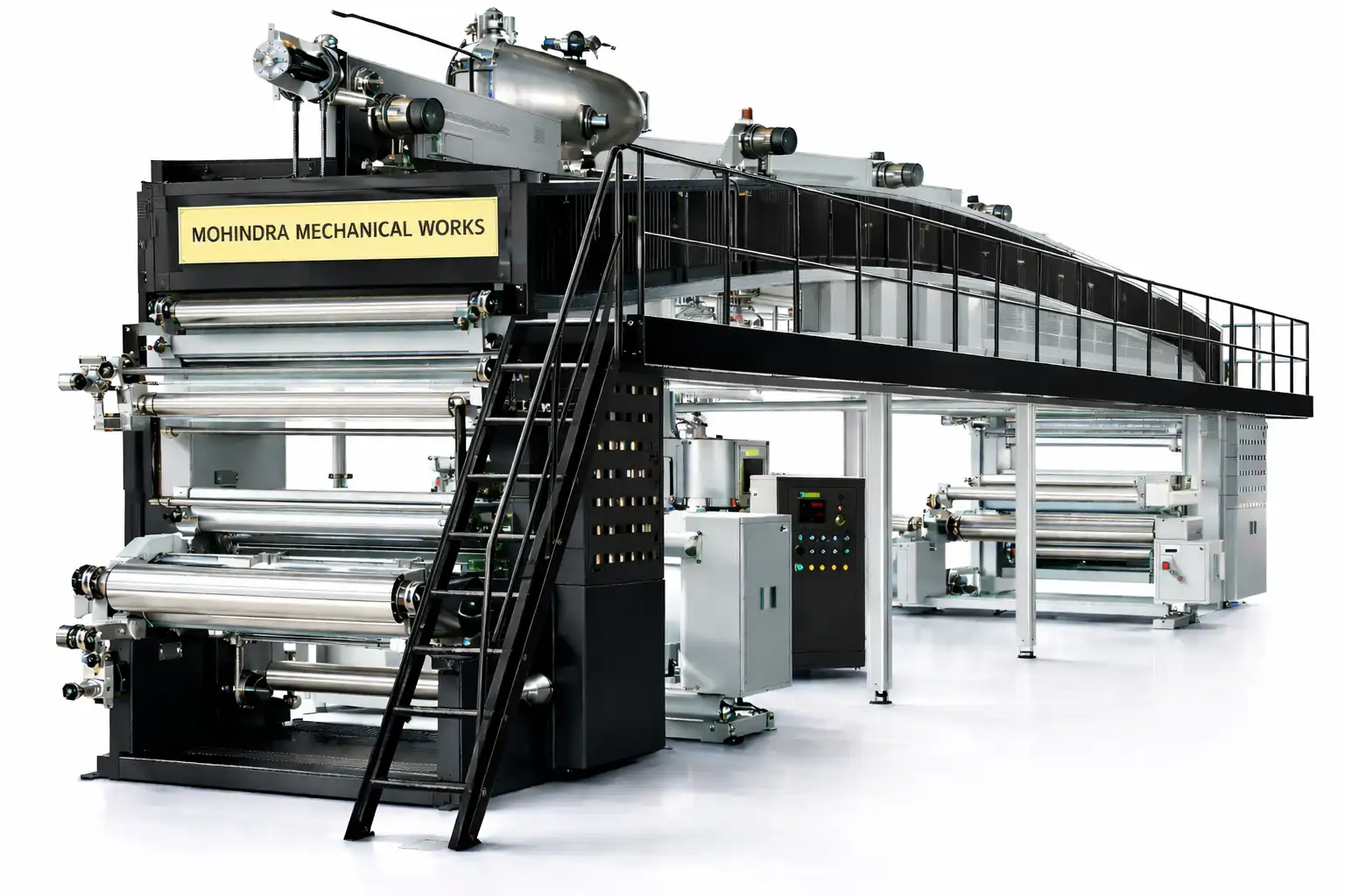 Dry lamination machine black color industrial model