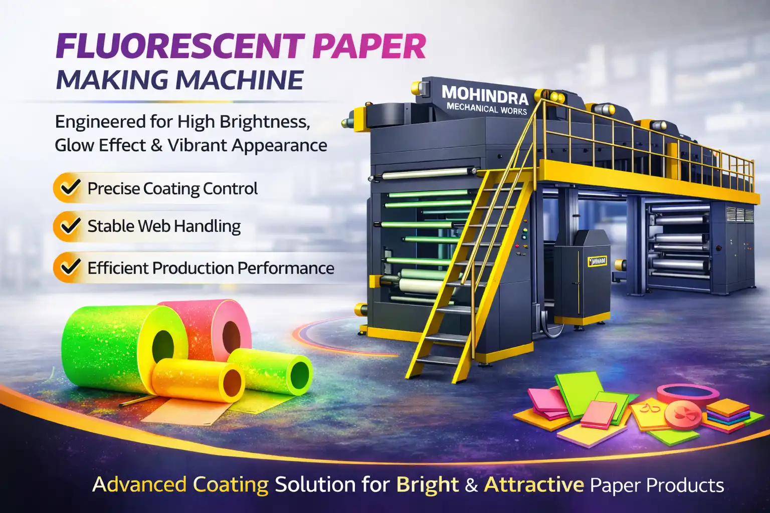 Request a Quote Interested in this machine? Fill out the form below and our technical team will contact you. Name First Name Mobile India +91 Mobile Number Email Email Address Your Enquiry Write Your Message Submit Form Fluorescent Paper Making