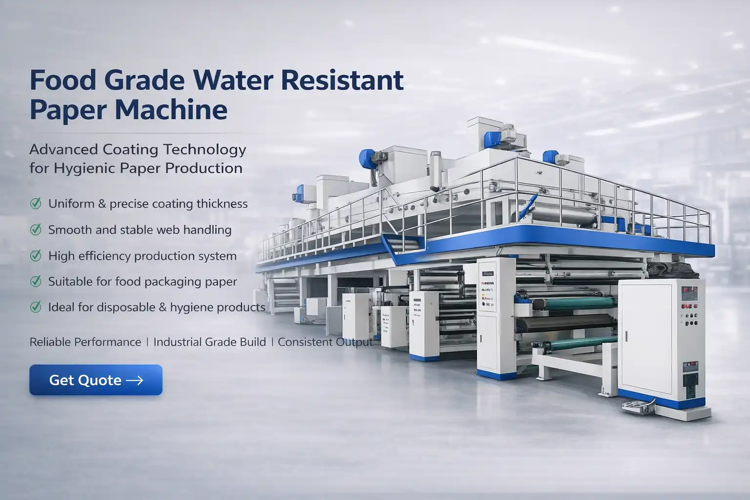 Food Grade Water Resistant Paper Machine Feature Image