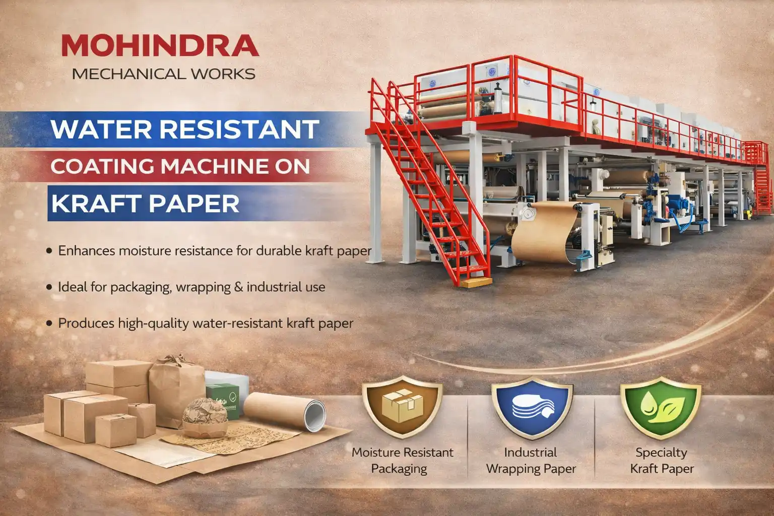 Water Resistant Coating Machine on Kraft Paper Feature Machine