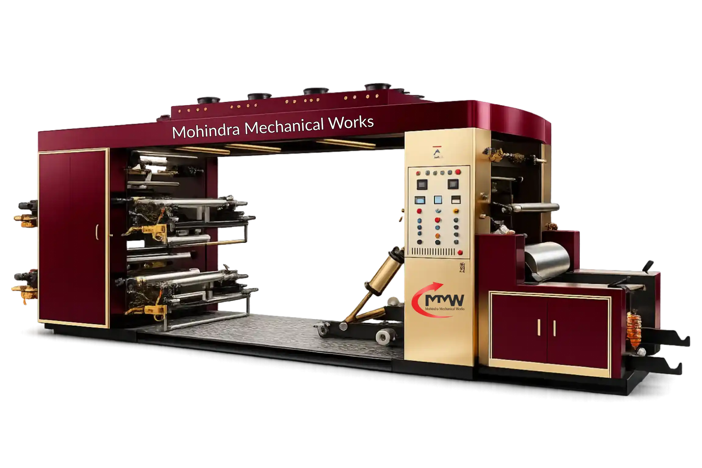 Food wrap paper printing machine for roll to roll flexographic printing