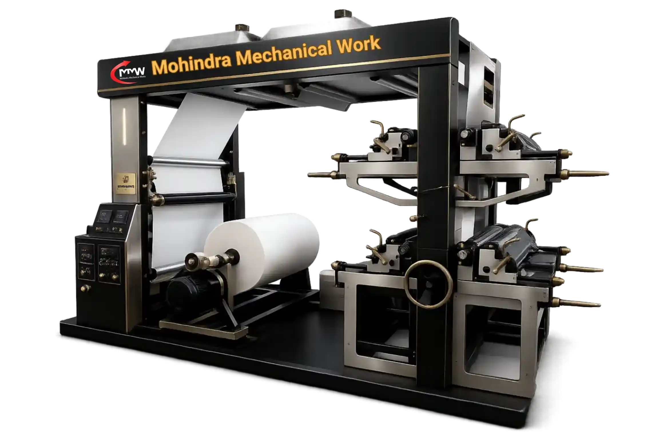 Paper printing machine for roll to roll industrial printing