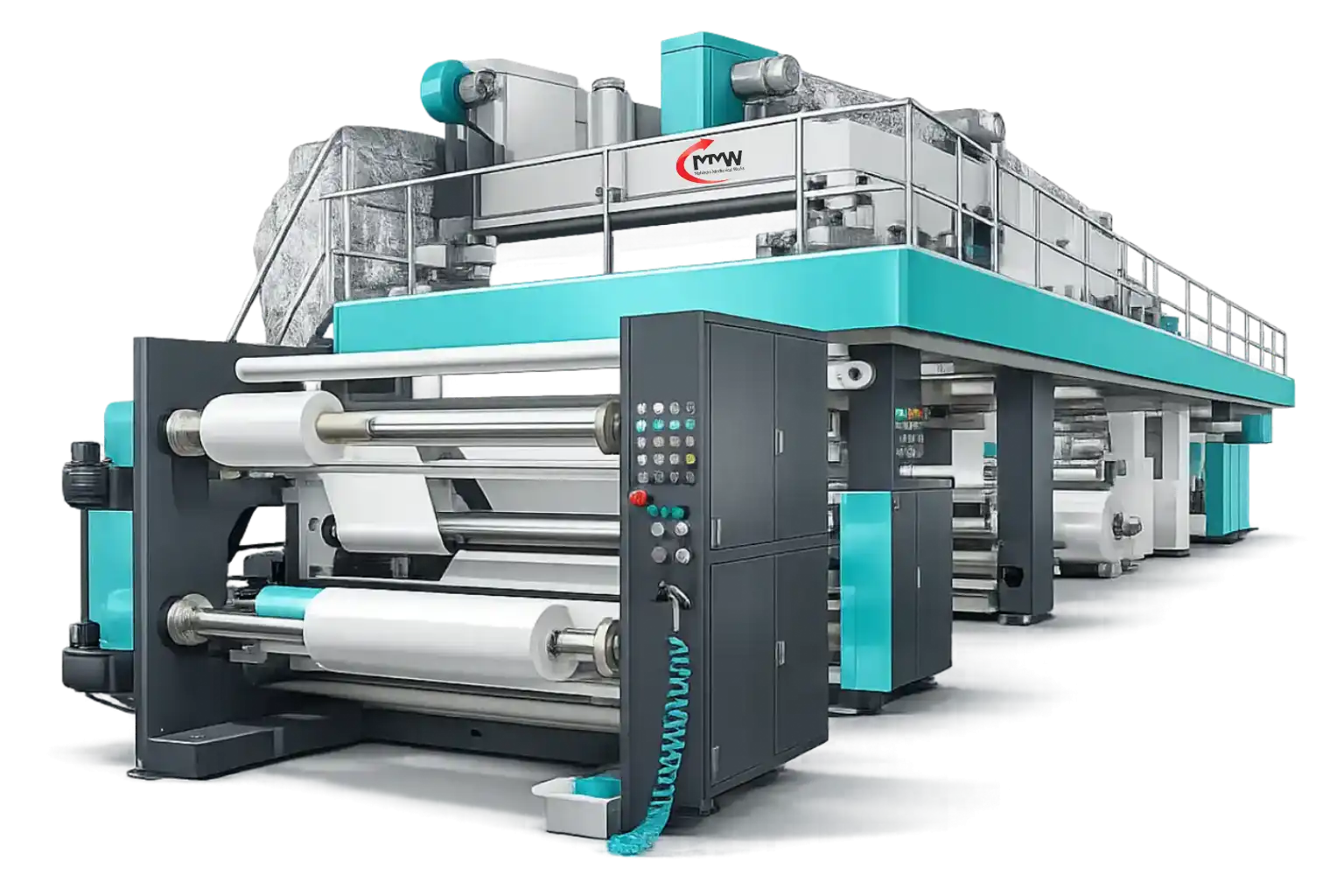 Barrier coating machine for paper packaging with water, oil and moisture resistance coating system