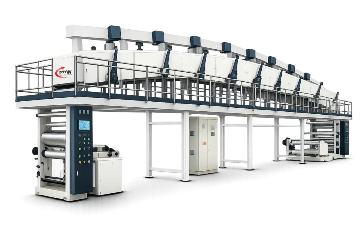 Gasket Paper Coating & Printing Machine in Blue