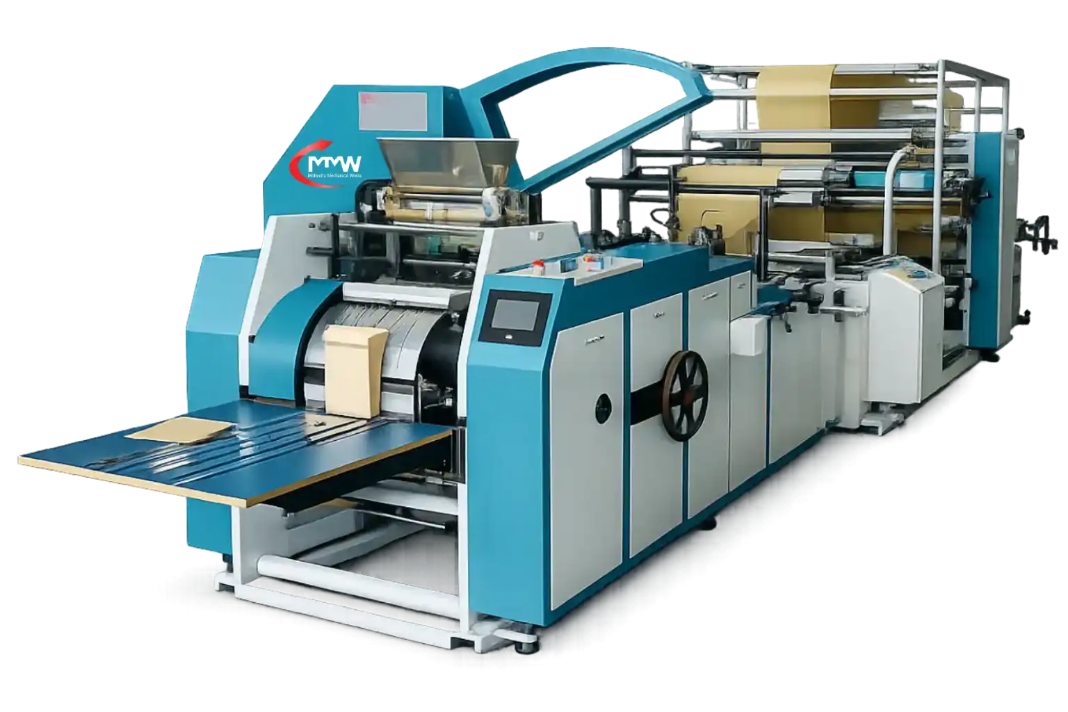 Grocery paper bag making machine for food and shopping bags