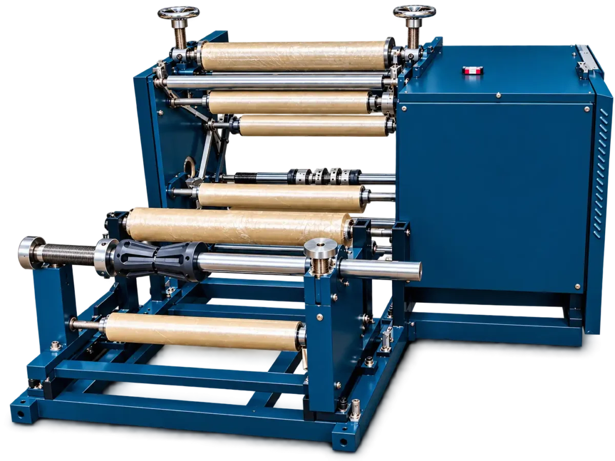 Industrial Blue Doctor Rewinding Machine Backside